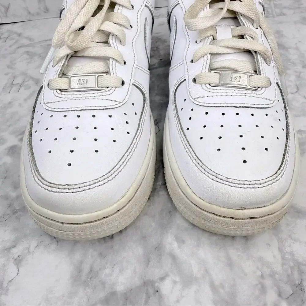 NIKE AIR FORCE 1 Low White Sneakers Size 4.5Y Big Boy